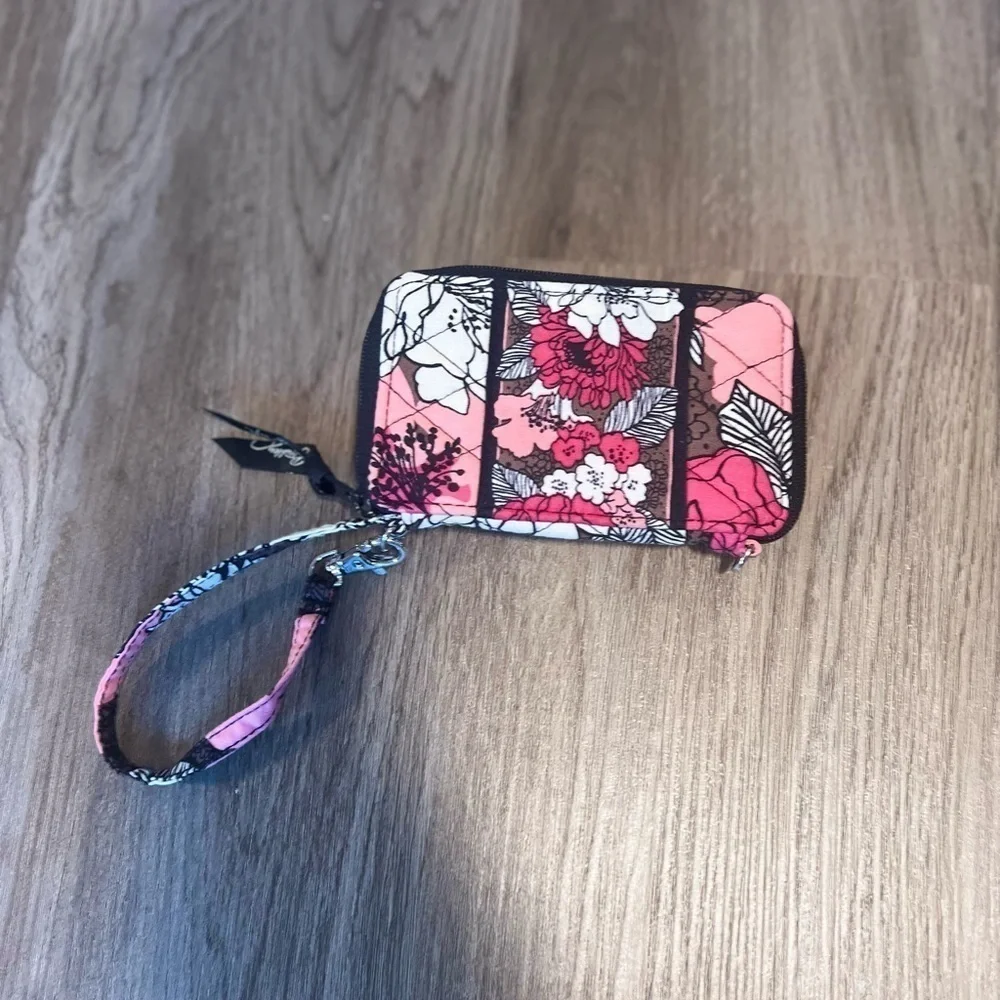 Vera Bradley Mocha Rouge Wristlet Wallet